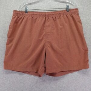 Chubbies Shorts Mens XL Activewear Elastic Waist Drawstring Athleisure Rust Red